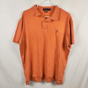 Polo Ralph Lauren Polo Shirt Mens XL Orange Pima Soft Touch Short Sleeve Classic